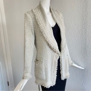 St. John belted shawl collar wrap Sweater